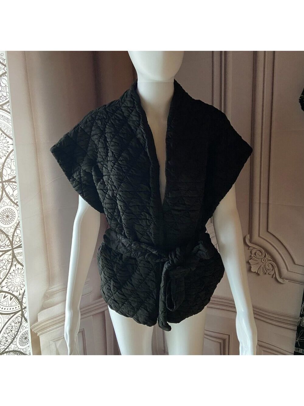 *Cicy Bell* Women's Quilted Puffer Vest Large NWOT Black